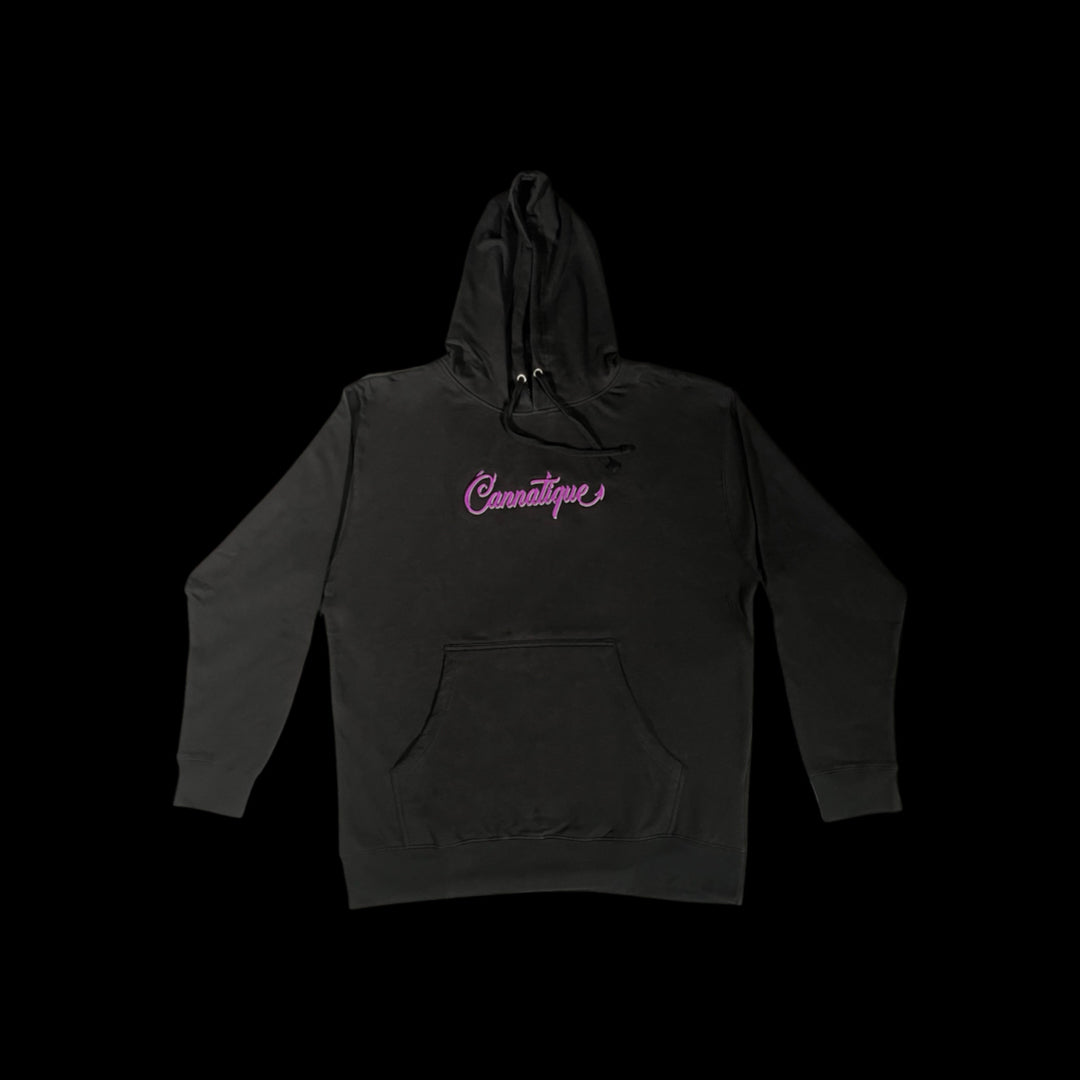 Black Cannatique Embroidered Hoodie Cannatique Clothing