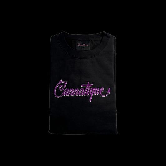 Black Cannatique Embroidered Pullover