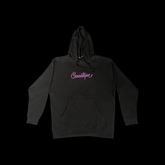 Black Cannatique Embroidered Hoodie